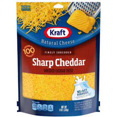 Kraft Finely Shredded Cheddar Cheese 8oz