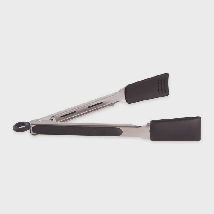 Square Silicone Tip Tongs 9" Black