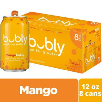 Bubly Mango Sparkling Water 12oz x 8