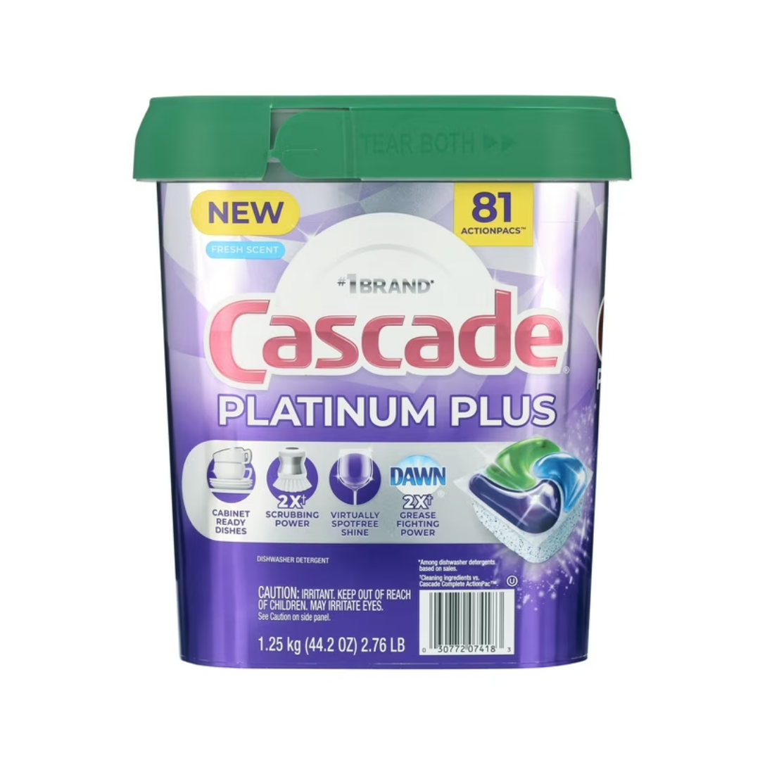 Cascade Platinum ActionPacs Dishwasher Detergent 81ct