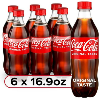 Coca-Cola Classic Coke  Bottles 16.9fl oz x 6