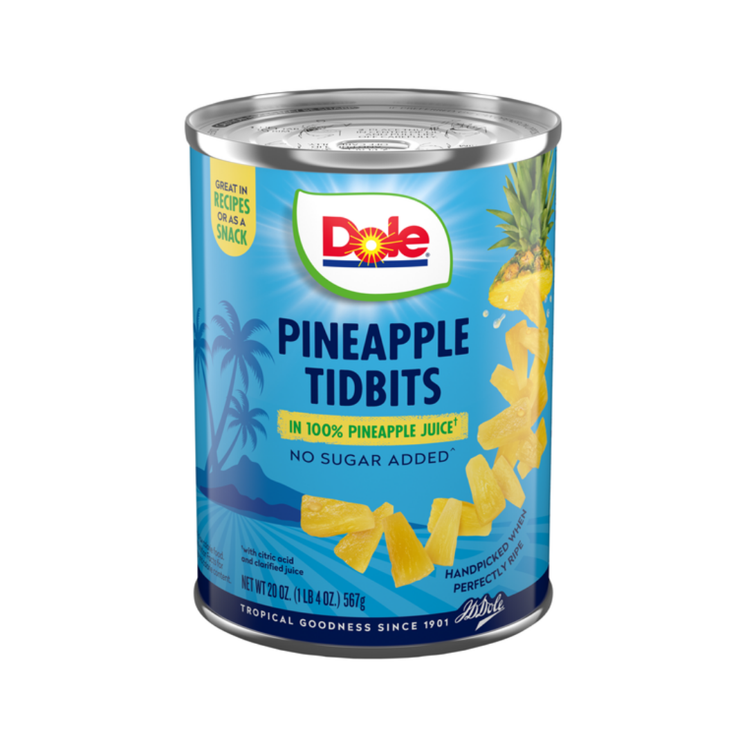 Dole Pineapple Tidbits in 100% Juice 20oz