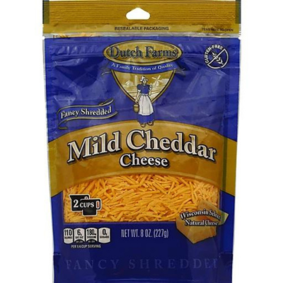 Dutch Farms Fancy Shredded Mild Cheddar Cheese 8oz