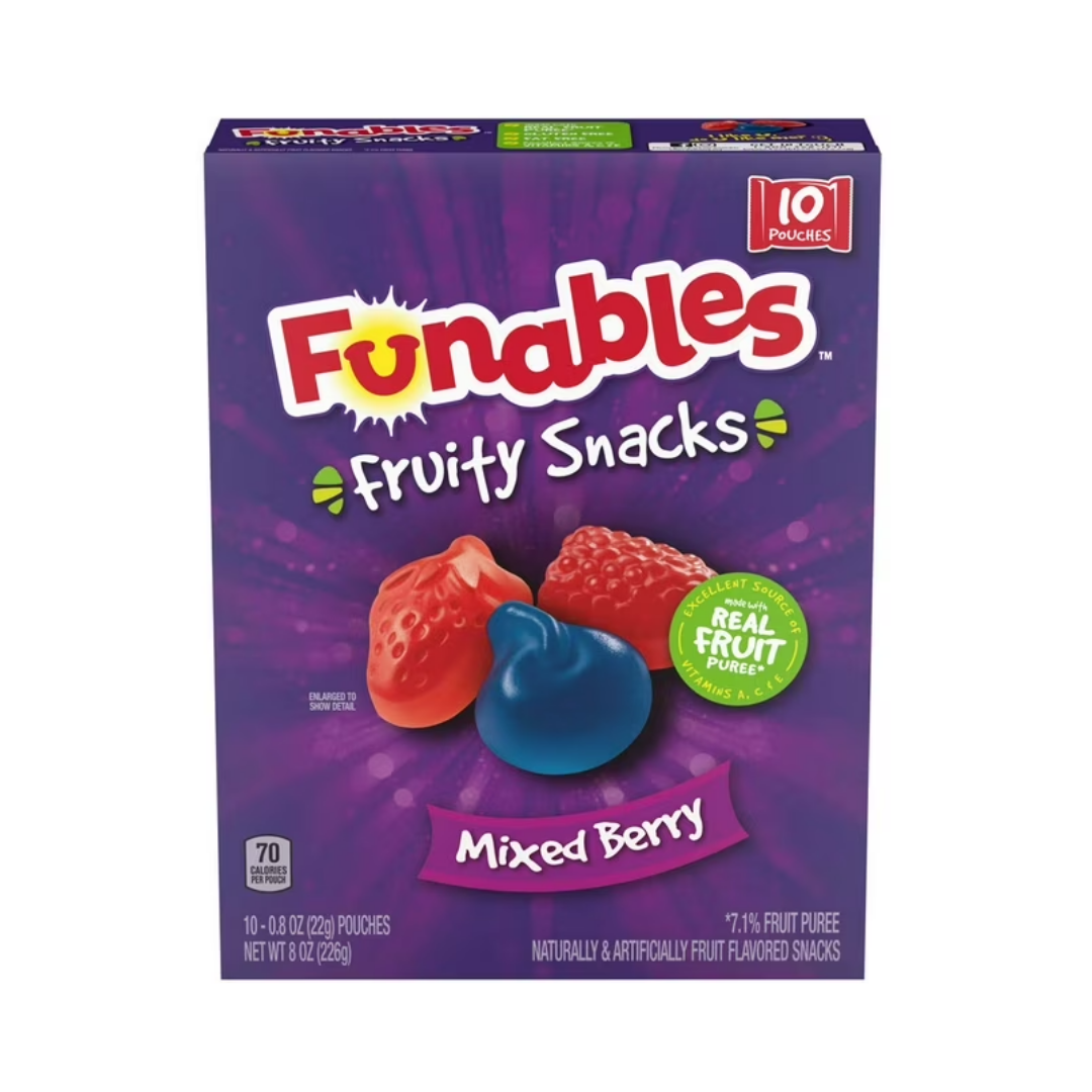 Funables Fruity Snacks Mixed Berry10ct