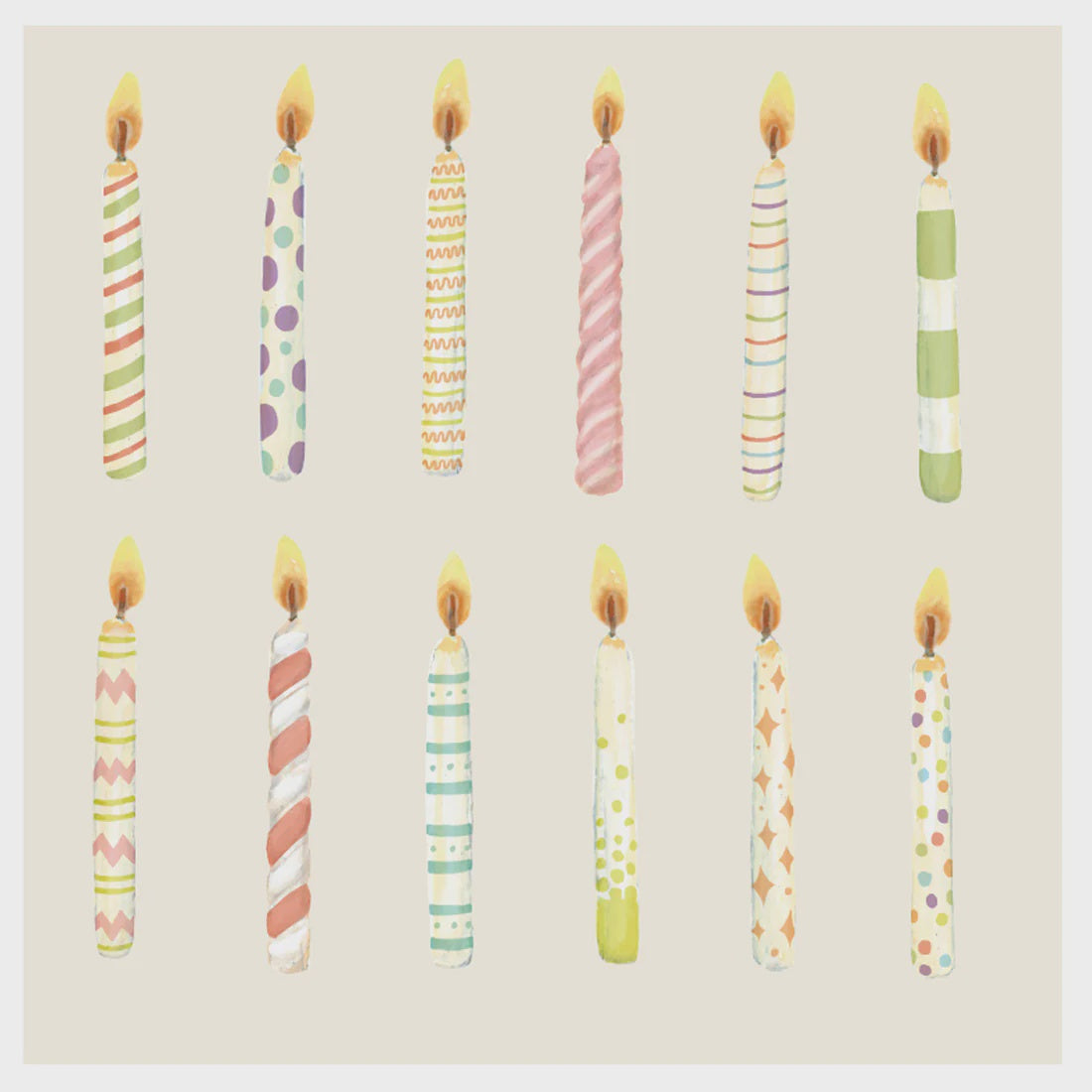 Birthday Candles Cocktail Napkins 20ct