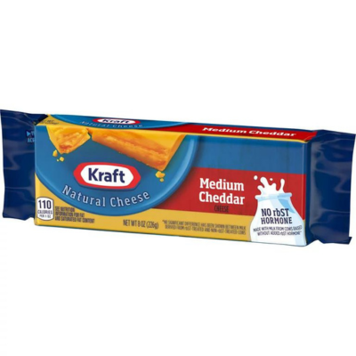 Kraft Medium Cheddar Cheese Block 8 oz