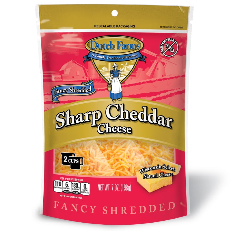 Dutch Farms Shredded Sharp Cheddar Cheese 7oz