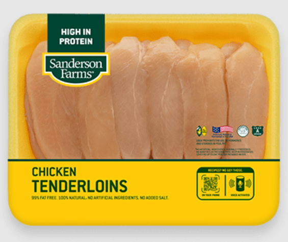 Sanderson Farms Boneless Skinless Chicken Tenderloins