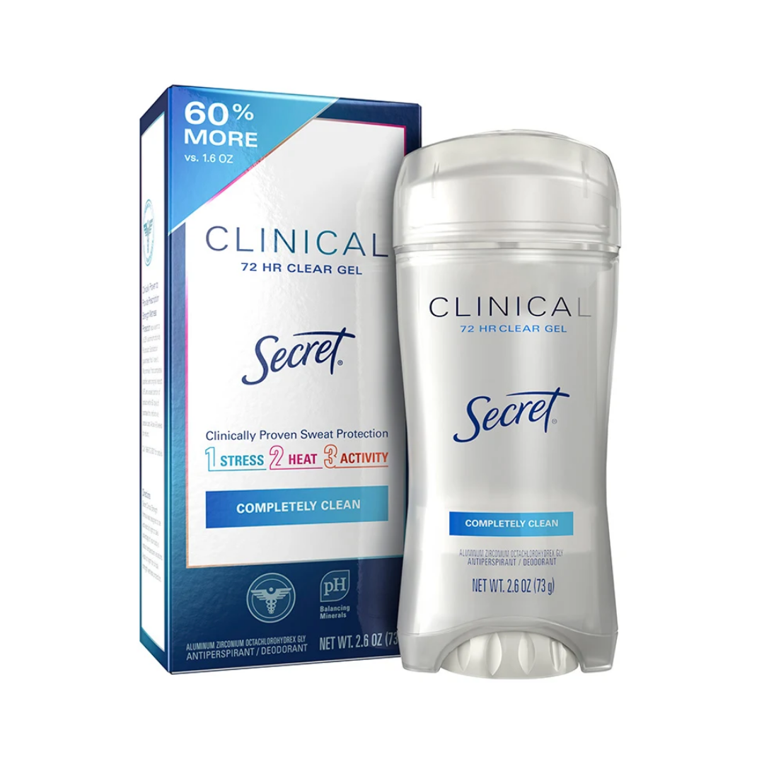 Secret Clinical Strength Completely Clean 72HR Clear Gel Antiperspirant Deodorant 1.6oz