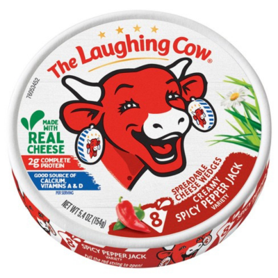 The Laughing Cow Spreadable Cheese Wedges Creamy Spicy Pepper Jack 5.4oz