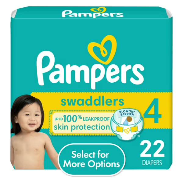 Pampers Swaddlers Active Baby Diapers Size 4 22ct