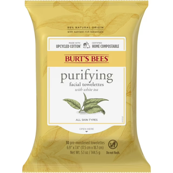 Burt's Bees Purifying White Tea Facial Wipes 30ct