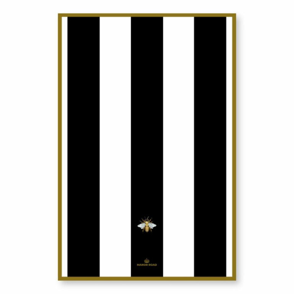 Manor Road Striped Bee Microfiber Tea Towel