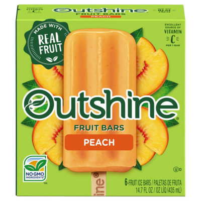 Outshine Peach Bars 6ct