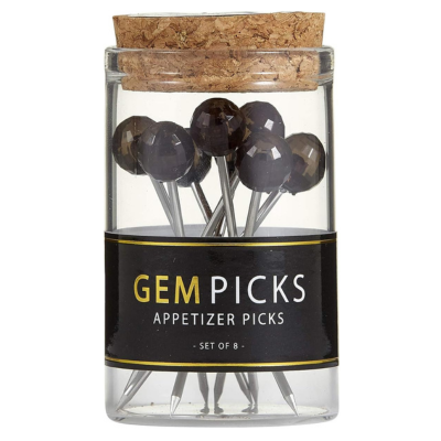 Black Appetizer Gem Picks