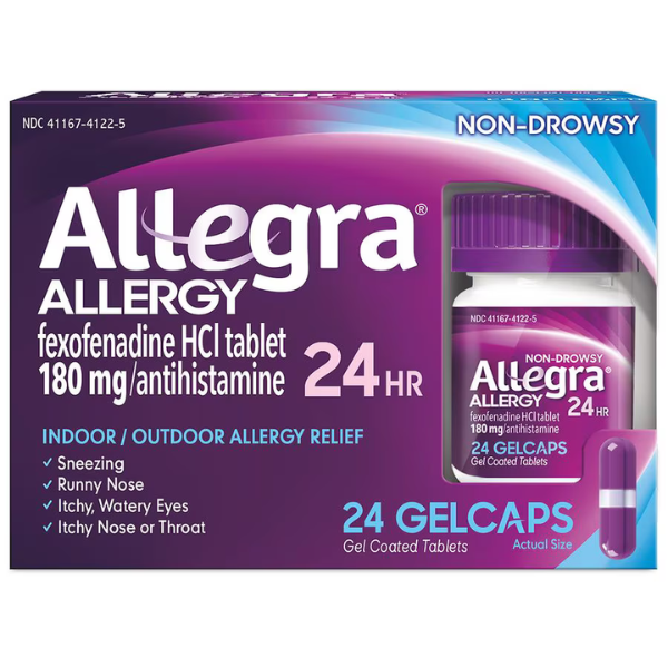 Allegra Allergy Relief 24HR 180mg Gelcaps 24ct