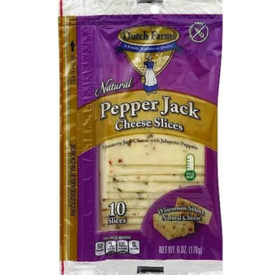 Dutch Farms Pepper Jack Cheese Slices 6oz