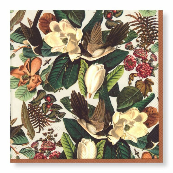 Manor Road Magnolia Blooms Cocktail Napkins 20Pk