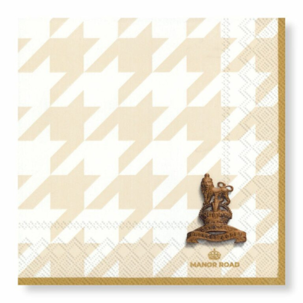 Manor Road Classic Houndstooth Luncheon Napkins 20Pk