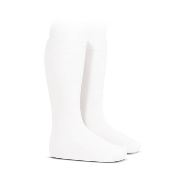 Basic Knee High Socks, 200 White, Size 00