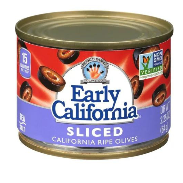 Early California Sliced Ripe Olives 2.25oz