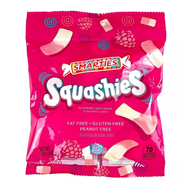 Smarties Raspberry And Cream Squashies Candy 5oz