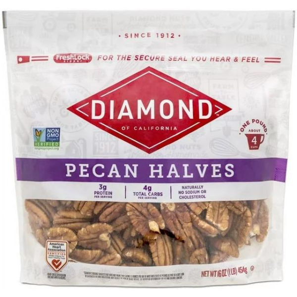 Diamond Pecan Halves 10oz