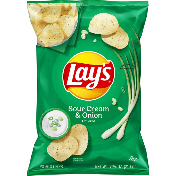 Lay's Sour Cream & Onion Potato Chips 8oz