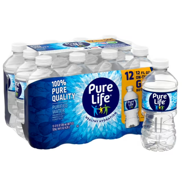 Nestle Pure Life Water Bottles 12fl oz x 12