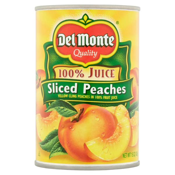 Del Monte Sliced Peaches in 100% Juice 15oz