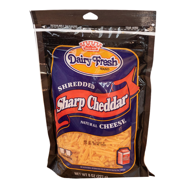 Dairy Fresh Shredded Sharp Cheddar Cheese 8oz