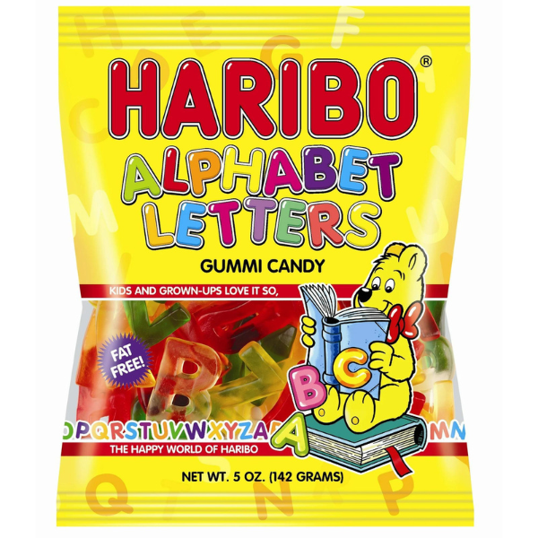 Haribo Gummi Alphabet Letters 5oz