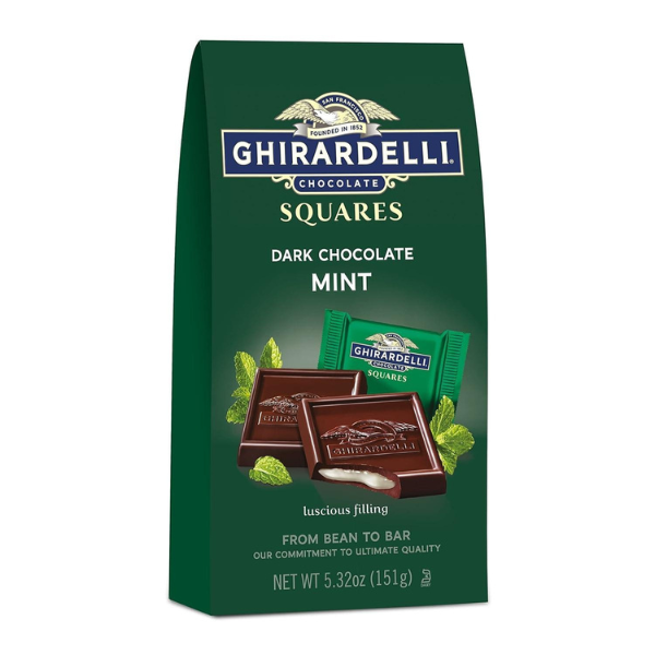 Ghirardelli Dark & Mint Squares Bag 5.32oz