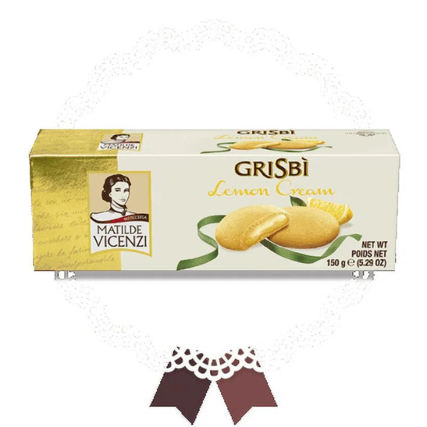 Vicenzi Grisbi Lemon Cream Shortbread Cookies 4.76oz