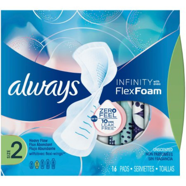 Always Infinity Super Flex Foam Pads 16ct