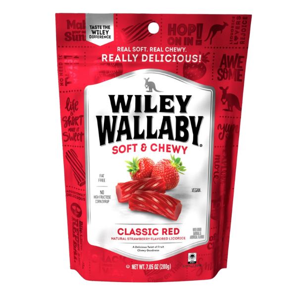 Wiley Wallaby Classic Red Licorice 7.05oz