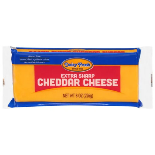 Dairy Fresh Extra Sharp Cheddar Cheese Bar 8oz