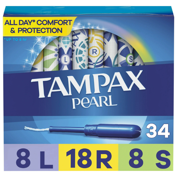 Tampax Pearl Trio Light & Regular Tampons 34ct