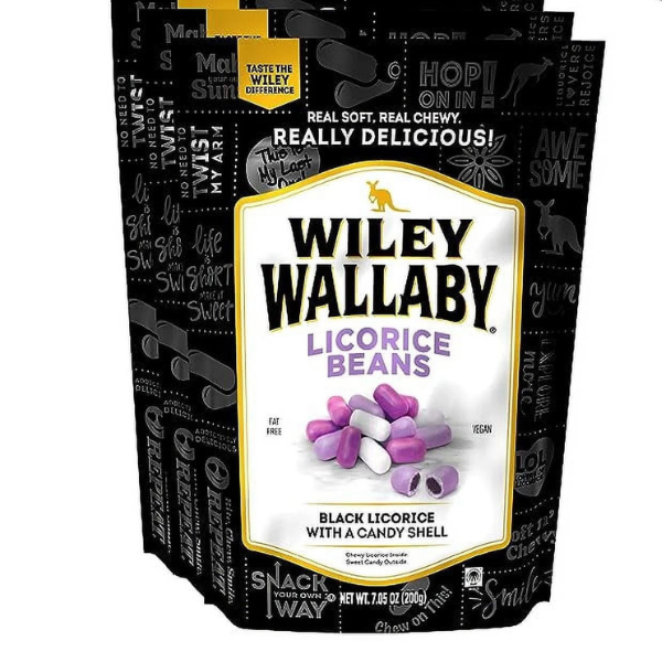 Wiley Wallaby Outback Beans Black Licorice 7.05oz