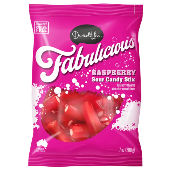 Darrell Lea Raspberry Sour Licorice Bites, 7oz