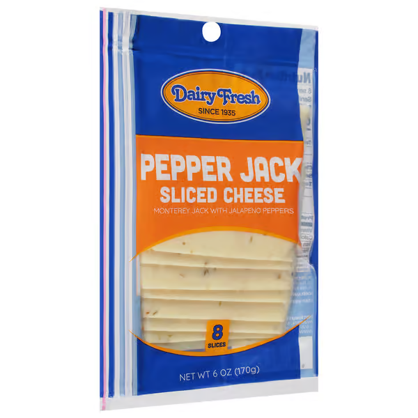 Dairy Fresh Pepper Jack Cheese Slices 6oz