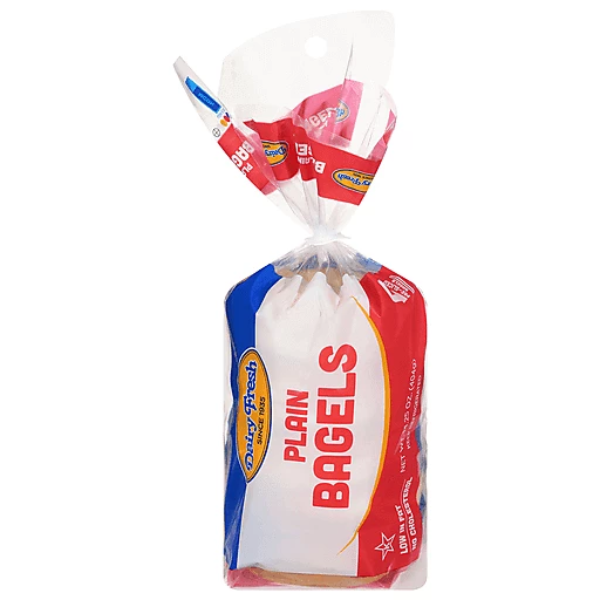 Dairy Fresh Plain Bagels, 5ct