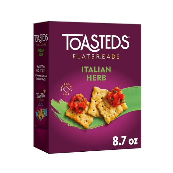 Toasteds Flatbreads Italian Herb Snack Crackers 8.7oz