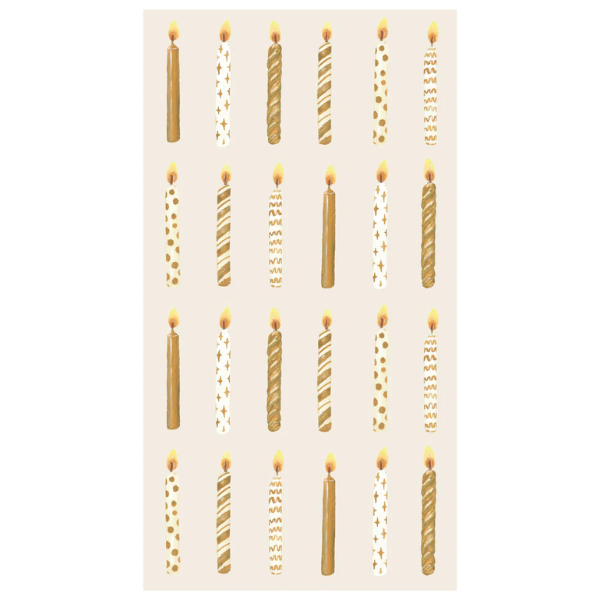 Gold Candles Guest Napkins 16pk