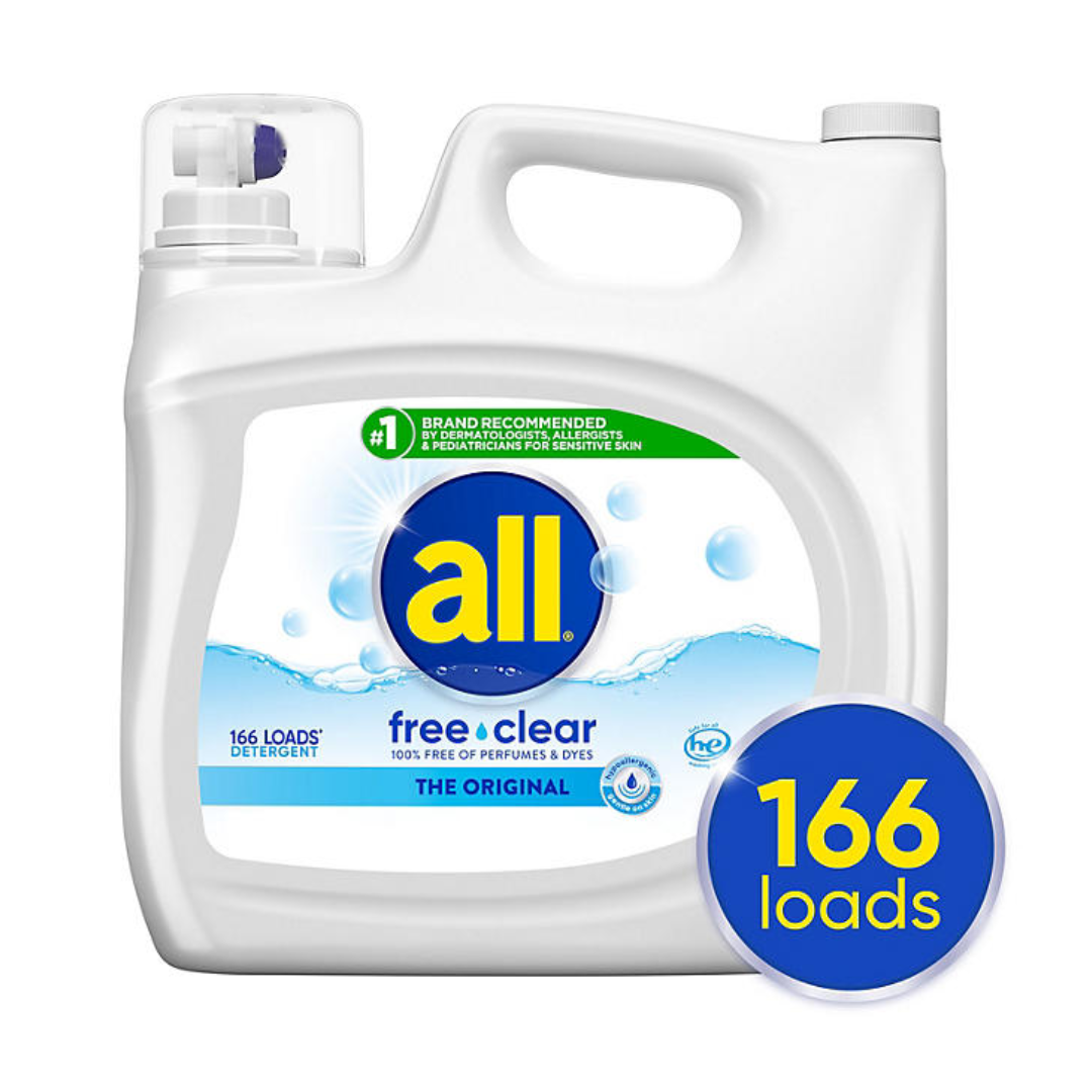 All Liquid Laundry Detergent Free Clear for Sensitive Skin 250oz