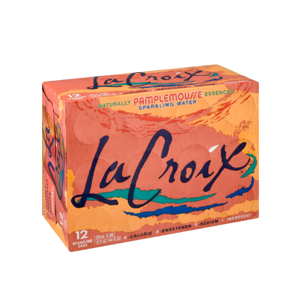 La Croix Pamplemousse  Sparkling Water Cans 12fl oz x 12