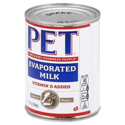 PET Evaporated Milk Vitamin D Added 12oz