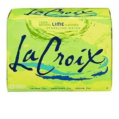 La Croix Lime Sparkling Water Cans 12fl oz x 12