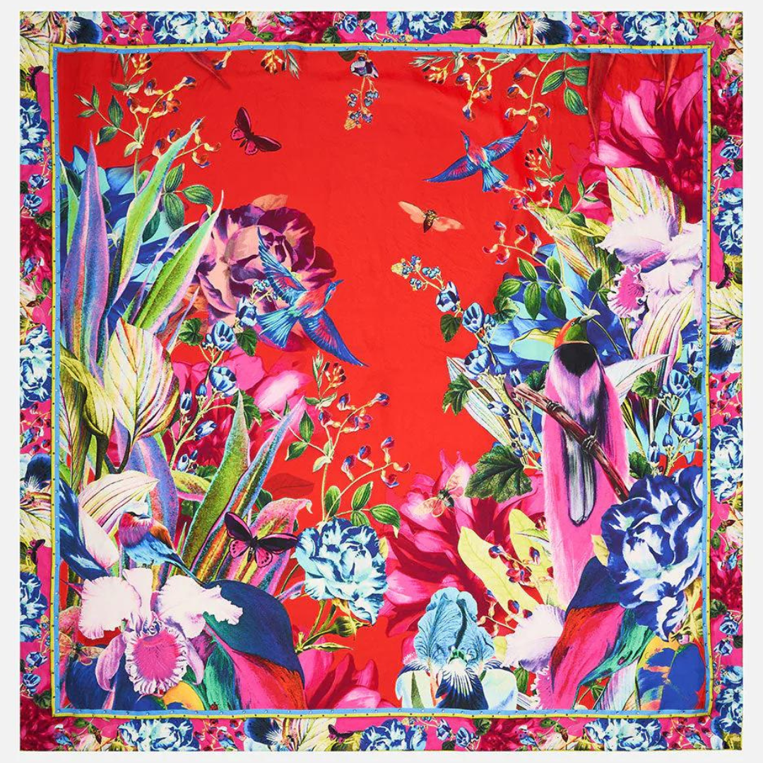 Camilla  Birds Of a Feather Scarf 107x107cm