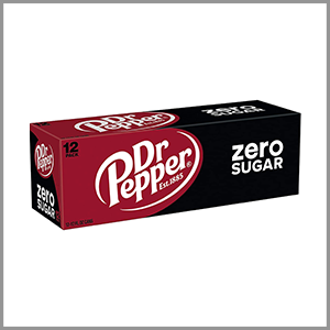 Dr Pepper Zero Sugar Cans 12fl oz x 12